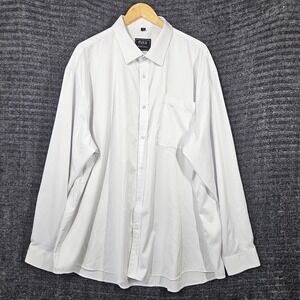 Mens Luxury Collection J.Ver Flex White Dress Shirt Mens 2XL Italian Button Down